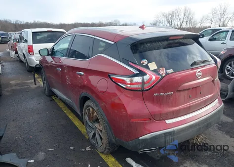 2016 Nissan Murano Platinum из США, поврежденный, VIN 5N1AZ2MH0GN108875
